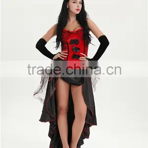 Walson Party Prom Sexy Spaghetti Strap Sexy Waist Trainner Dress Sexy Halloween Costume for Women thumbnail-3