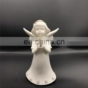 White Porcelain Ceramic Angel Figurine Christmas Xmas Ornaments thumbnail-5