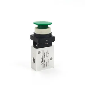 JM322PB Mushroom Push Button Air Pneumatic Mechanical Valve thumbnail-1