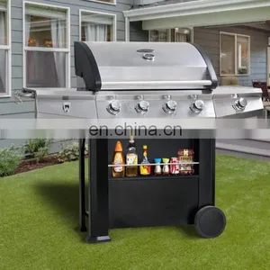 Portable 5 Burners Gas Griller Machine Commercial Smokeless Oven Barbecue Stove Gas Bbq Grill With Side Burner Toaster Ovensc thumbnail-3