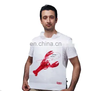 Adult Custom Printed Restaurant Plastic Disposable Lobster Bib thumbnail-1