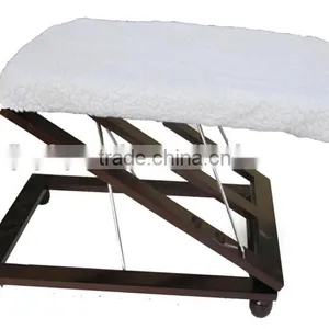 Wooden Footstool With Pashm Cover thumbnail-1