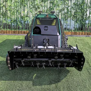 Tracked Agriculture Gasoline Powered Commercial Brushless DC Servo Motor Remote Controlled Electric Starter Flail Mower 2-Stroke thumbnail-2