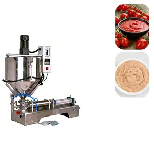 Semi-Automatic Heating & Mixing Horizontal Pneumatic Paste Filling Machine for Viscous Paste thumbnail-2