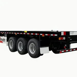 3 Axle 40ft Flatbed Semi Trailer Heavy Duty thumbnail-5