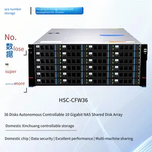 Haisucun Domestic Xinchuang Self - Controllable Phytium High - Performance Enterprise - Level Desktop 36 - Bay 10g Network Storage, Fiber Optic Disk Array, Multi - User Shared Storage Space thumbnail-1
