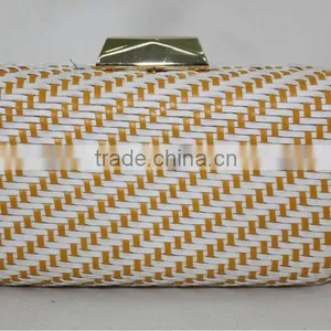 2014 High Quality New Arrival Colorful Knit Evening Bag Satin Clutch Bag thumbnail-1