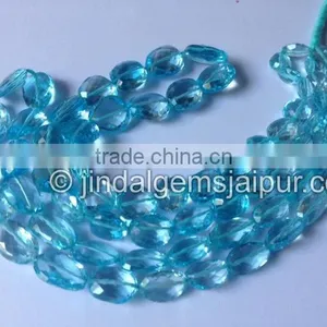 Top Quality AAA Grade Sky Blue Topaz Faceted Nugget Beads thumbnail-1