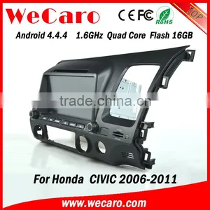 Wecaro Android 4.4.4 Car Dvd Direct Factory for Civic Double Din Steering Wheel Control Right Hand Drive 2006 - 2011 thumbnail-1