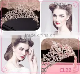 Gorgeous Sparkling Silver Big Wedding Diamante Pageant Tiara Hairband Crystal Bridal Crown For Bride thumbnail-1