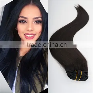 WJ008 220grams Remy Clip in Hair Extension 100% Human Clip in Double Weft Marley Braid Hair Extension Supplier's Choice thumbnail-1