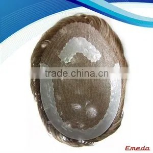Blonde Men Swiss Lace Human Hair Toupees thumbnail-1