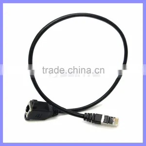 30CM 0.3M RJ45 Male to Female Screw Panel Mount Ethernet LAN Network Extension Cable thumbnail-1