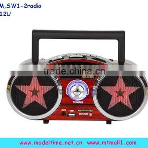 Portable AM FM SW Retro Usb sd Speaker Radio thumbnail-1