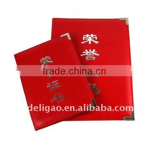 PU Silver Foil Stamping Logo Honor Certificate Holer thumbnail-1