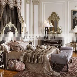 Luxury Royal Design Wood Bedroom Set thumbnail-1