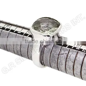 Green Amethyst Gemstone Rings Jewelry,wholesale Sterling 925 Silver Bezel Set Rings Jewellery thumbnail-4