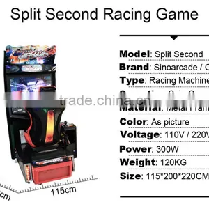 2016 Sinoarcade New Split Second Racing Game Amusement Center Full Size Single Player Coin Operation Racing Drive Simulate Adult thumbnail-6
