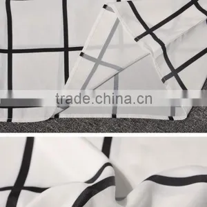 2014 New Trendy Black and White Gingham Top and Trousers for Ladies thumbnail-2
