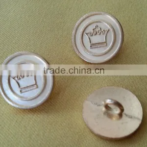 Crown Logo in Gold NF Color Metal Shank Button -- M1607 thumbnail-4
