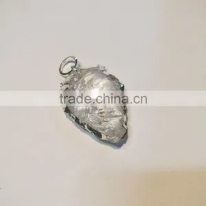 Raw Natural Arrowhead Crystal Quartz Pendant thumbnail-3