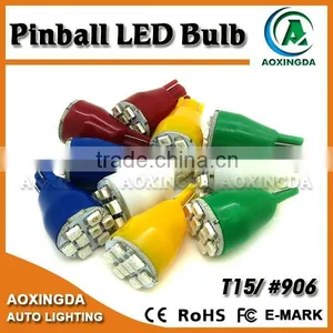 #906 T15 Wedge Base 8SMD Pinball LED Flasher Lamp thumbnail-1
