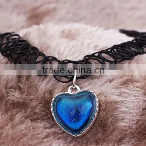 2016 New Fashion Gift Color Change Mood Heart Pendant Necklace for Wholesale Supplier's Choice thumbnail-5