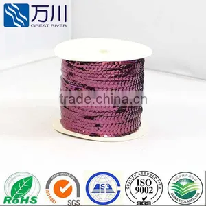 Rose Flat Sequin Paillette String Roll 6mm,100 Yard/roll,wholesale for Costume Accessories thumbnail-1