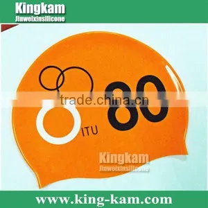 Silicone Swimming Cap Printed With Lucky Number thumbnail-1