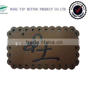 2014 Popular Hot Sale Dark Brown Lacework Real Leather Patch thumbnail-1