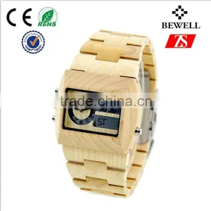 OEM/ODM Watch Factory Wooden Material Simple Custome Digital Watch thumbnail-1