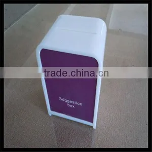 White PMMA Acrylic Suggestion Box thumbnail-1