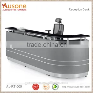 Modern Office Secretary Grey Silver Reception Desk thumbnail-1
