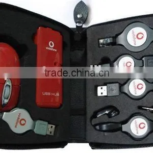 New Portable USB Mouse Hub Earphone Keypad Kit Set Bag Tools thumbnail-5