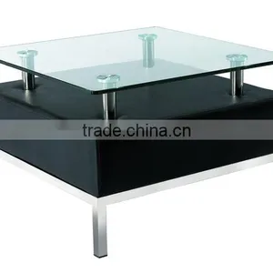 Modern Leather Glass Coffee Table SJ153S thumbnail-4