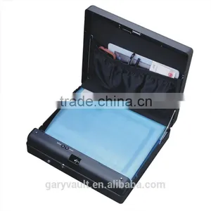 Wholesale- MS550 Micro Vault Biometric Fingerprint Car Handgun Pistol A4 Office Document Security Storage Portabe Steel Safe Box thumbnail-6