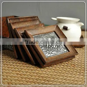 Handmade Natural Wood Coaster Customized Design thumbnail-1