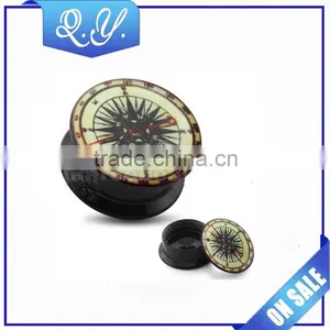 Custom Printing Tunnel Jewelry Plastic Screw Plug Ear Gauges Plug thumbnail-6