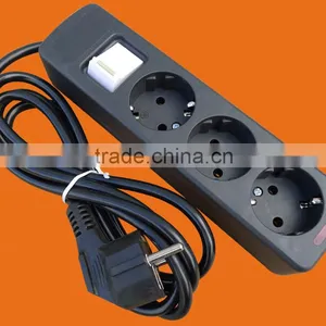 European Style 3 Way Extension Power Socket With Earth With Switch (E5003ES) thumbnail-3