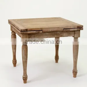 Home Useful Antique Solid Wooden Extensible Dining /Party Table (DT-515F-OAK,90CM) thumbnail-2
