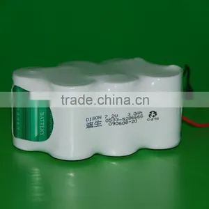 70 Degree c 7.2V NiCD C Size 3000mAh Battery Pack for Emergency Light thumbnail-1