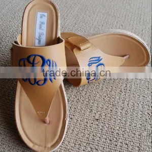 Monogrammed Sandals, Personalized Wedges Sandals thumbnail-3