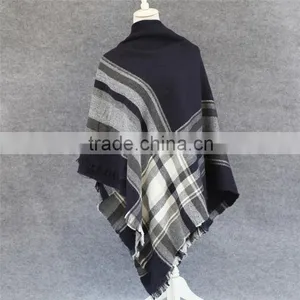 Oversize Beige Pashmina Shawl,,Large Plaid Scarf Shawl,plaid Pashmina Scarf thumbnail-4