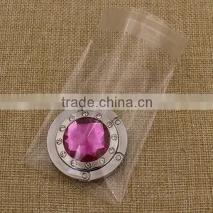 Supply Lady's Metal Purse Hanger/round Bag Holder/foldable Bag Hanger With Rhinestones thumbnail-2