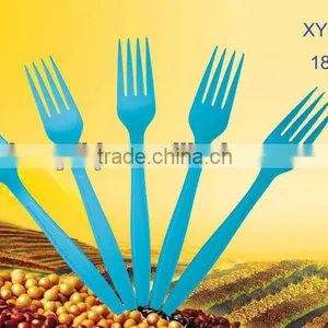 7'' Biodegradable Disposable Corn Starch Plastic Dessert Fork thumbnail-2