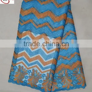 CL14-215 High Quality African French Net Lace Fabric, Tulle Lace Fabric Wholesale thumbnail-5