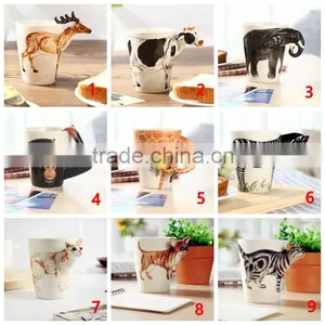 3d Animal Cup, Ceramic Animal Hand Painting Ceramic Mug,coffee Mug thumbnail-3
