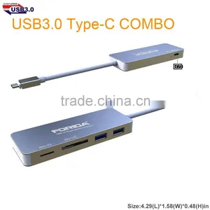 Aluminum USB 3.1 Type C Hub Card Reader thumbnail-1