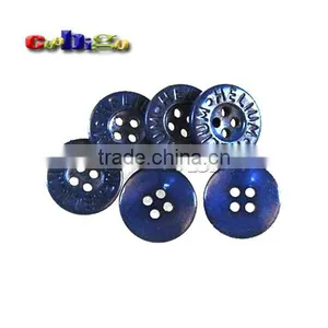 15mm(24L) Fashion Character Buttons Blue Nylon 4 Holes Sewing Craft DIY Accessories For Bag Garment #FLN008-15(Blue) thumbnail-4