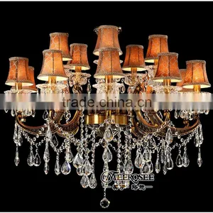 Noble Shades Wrought Iron Chandelier Crystal Pendant Light MD8752-L10+5 thumbnail-1